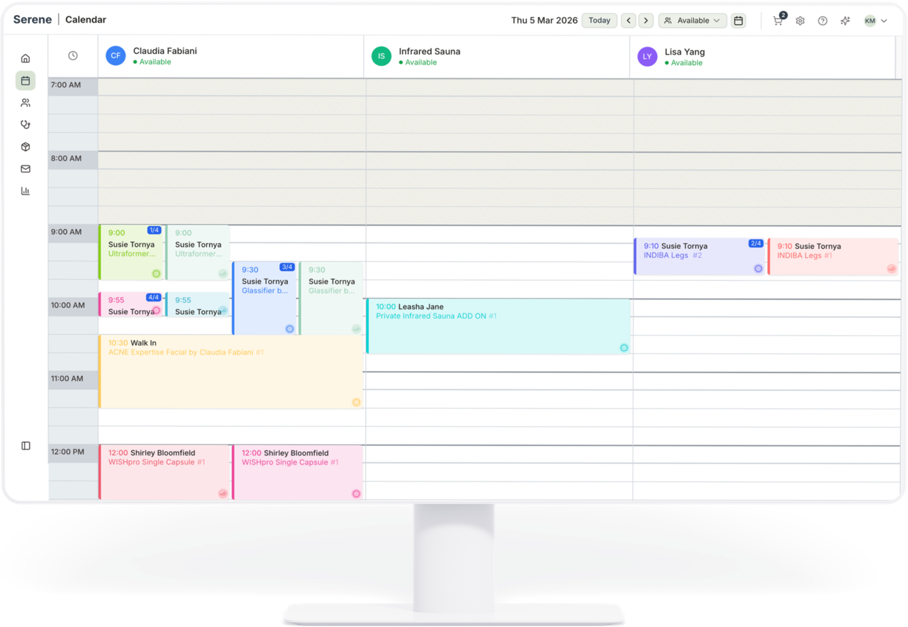Serene scheduling interface
